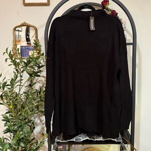 prettyLittlething mock neck black sweater plus size xxl